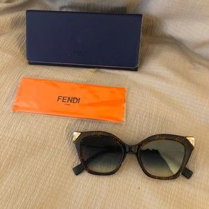 Fendi Baguette Sunglasseswith elegant stones. Excellent condition!